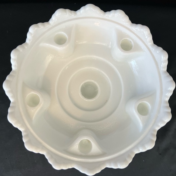 Fenton Milk Glass Hobnail Candle Holder - Picture 2 of 3